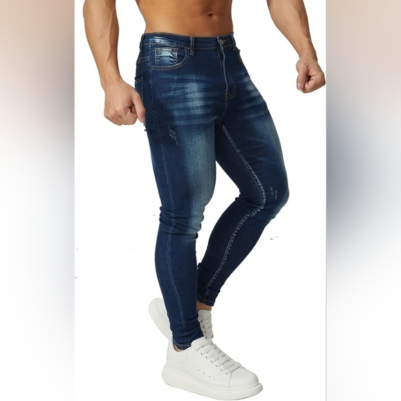 New w/ Tags Mens Jeans Skinny Unique Comfortable Denim w/ Multiple Sizes - Picture 4 of 5